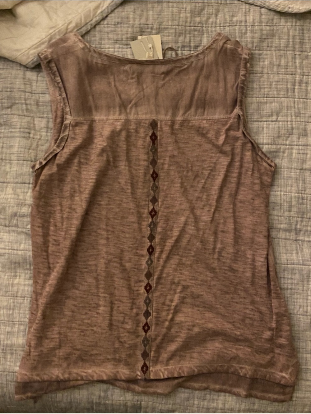 Brown/Burgundy Tank Top - Picture 3 of 3